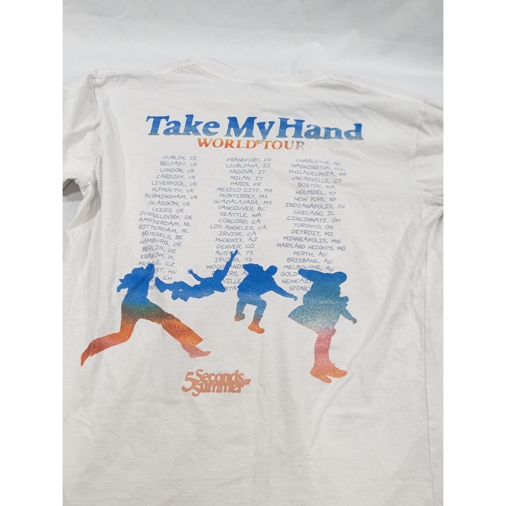 5 Seconds Of Summer 'Take My Hand' World Tour Sz M White